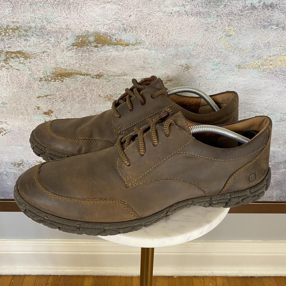 Born Shoes Mens Size 12 Brown Leather Lace Up Casual Comfort Sneakers H13322